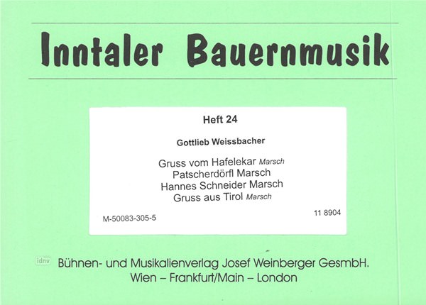 Gottlieb Weissbacher: Inntaler Bauernmusik - Heft 24