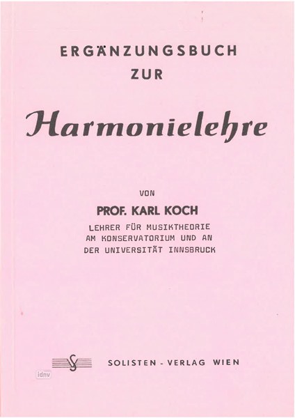 Karl Koch: Ergänzungsbuch zur Harmonielehre