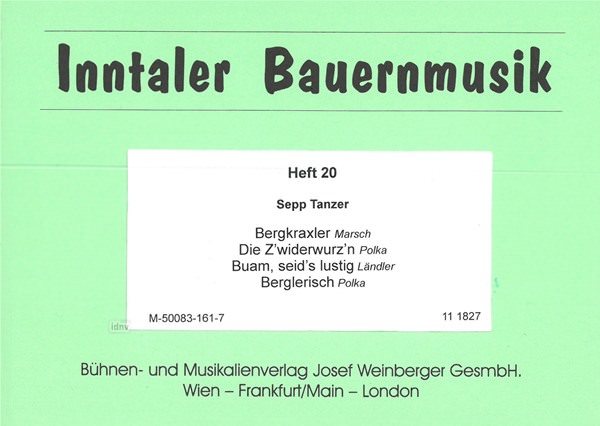 Gottlieb Weissbacher: Inntaler Bauernmusik - Heft 20