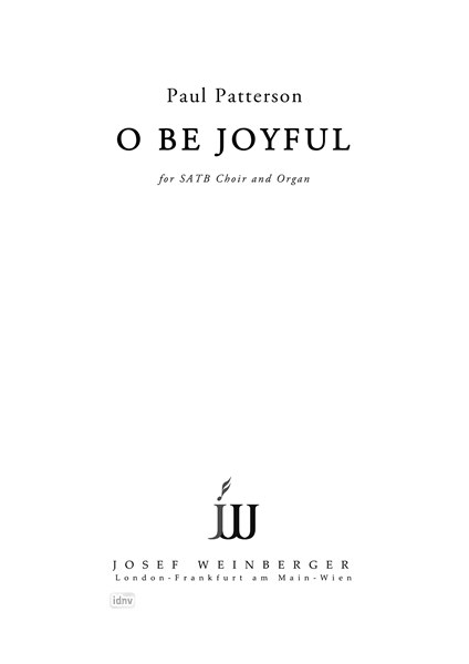 Paul Patterson: O Be Joyful
