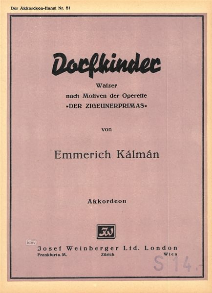 Emmerich Kálmán: Dorfkinderwalzer