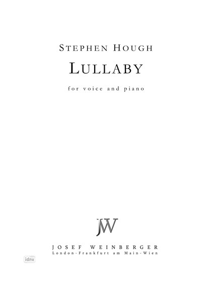 Stephen Hough: Lullaby