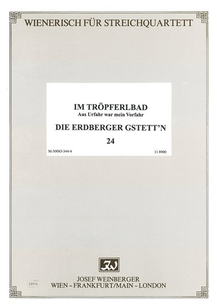 Hans Lang: Wienerisch für Streichquartett