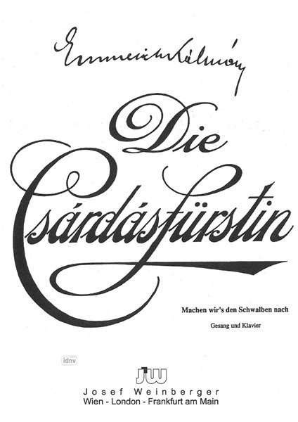 Emmerich Kálmán: Machen wir’s den Schwalben nach