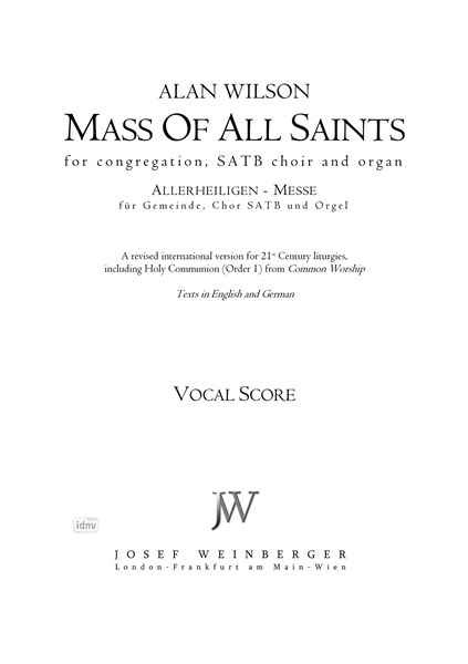 Alan Wilson: Mass of All Saints