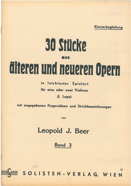 Leopold Josef Beer: Der junge Geiger