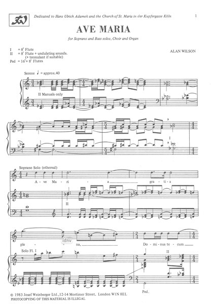 Alan Wilson: Ave Maria