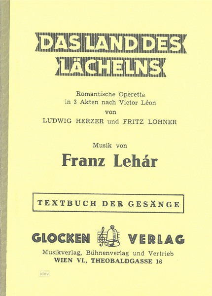 Franz Lehár: Das Land des Lächelns