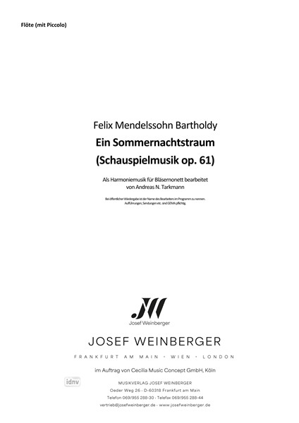 Felix Mendelssohn Bartholdy: Ein Sommernachtstraum