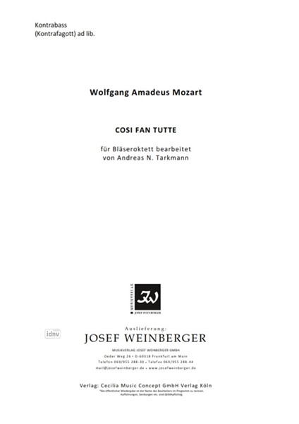Wolfgang Amadeus Mozart: Cosi fan tutte