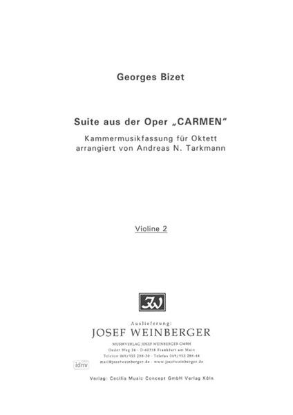 Georges Bizet: Suite aus der Oper "Carmen"