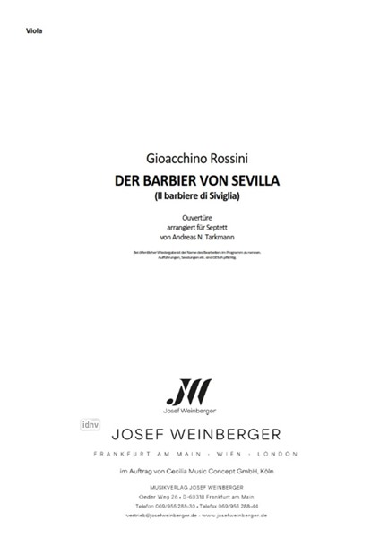 Gioachino Rossini: Ouvertüre aus "Der Barbier von Sevilla"
