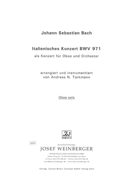 Johann Sebastian Bach: Italienisches Konzert