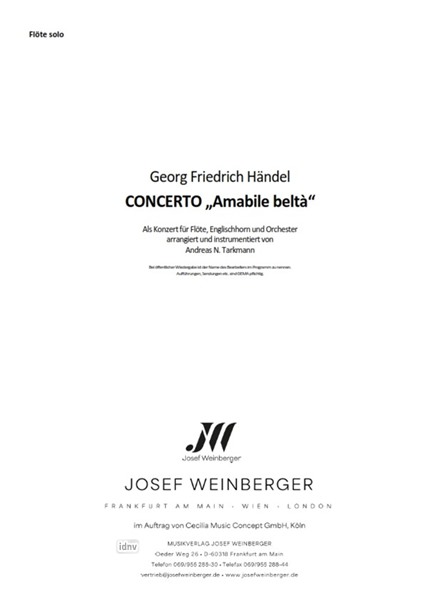 Georg Friedrich Händel: Concerto "Amabile Beltà"