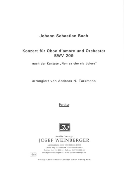 Johann Sebastian Bach: Konzert für Oboe d'amore und Orchester