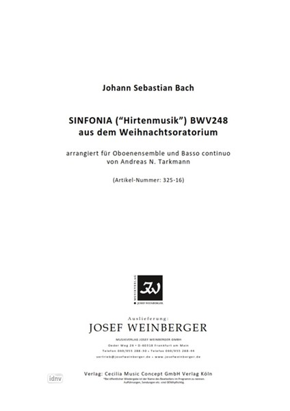 Johann Sebastian Bach: Sinfonia
