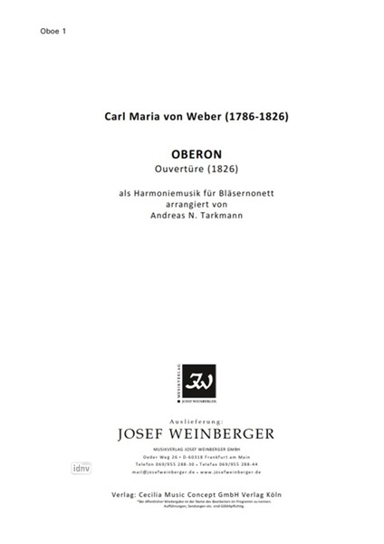 Carl Maria von Weber: Ouvertüre aus "Oberon"