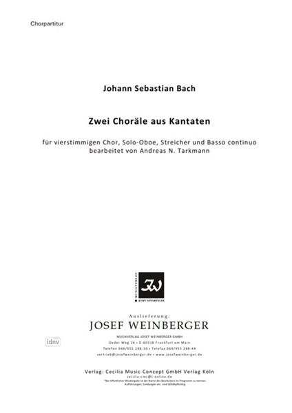 Johann Sebastian Bach: Zwei Choräle aus Kantaten