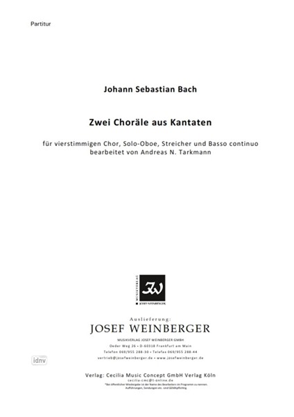 Johann Sebastian Bach: Zwei Choräle aus Kantaten