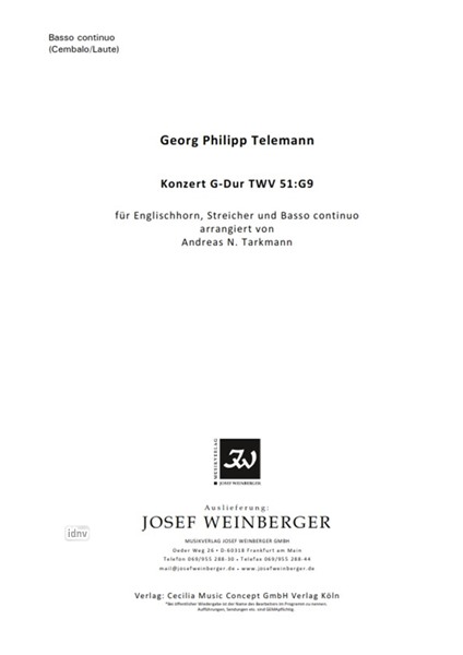 Georg Philipp Telemann: Konzert