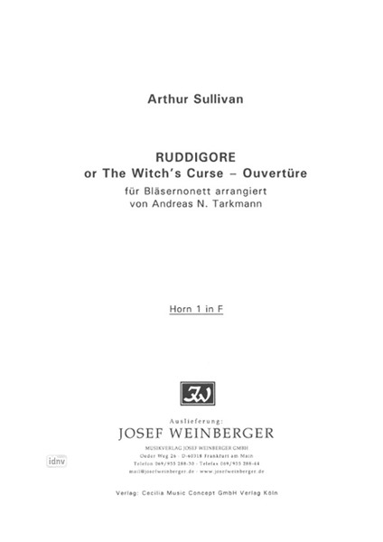 Sir Arthur Seymour Sullivan: Ruddigore or the Witch's Curse - Ouvertüre