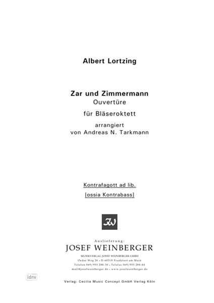 Albert Lortzing: Ouvertüre aus Zar und Zimmermann