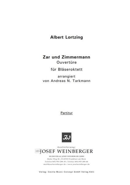 Albert Lortzing: Ouvertüre aus Zar und Zimmermann