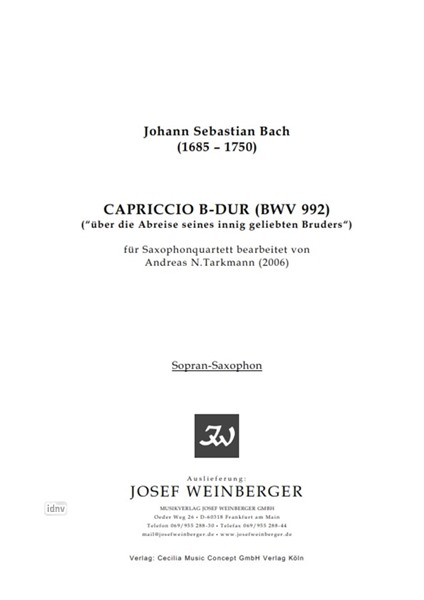 Johann Sebastian Bach: Capriccio