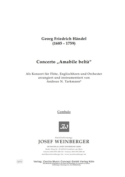 Georg Friedrich Händel: Concerto "Amabile Beltà"
