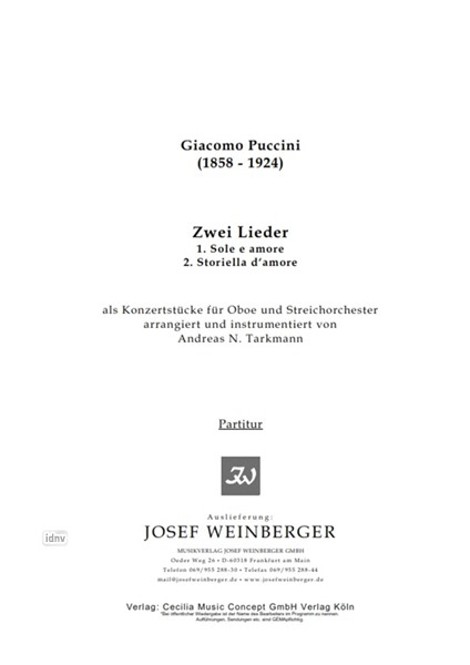 Giacomo Puccini: Zwei Lieder