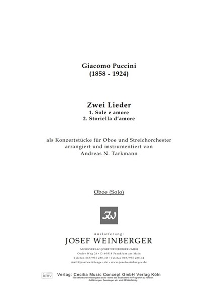 Giacomo Puccini: Zwei Lieder