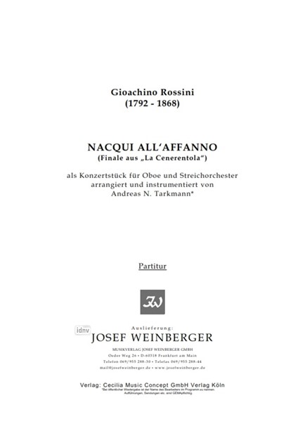 Gioachino Rossini: Naqui all'affanno