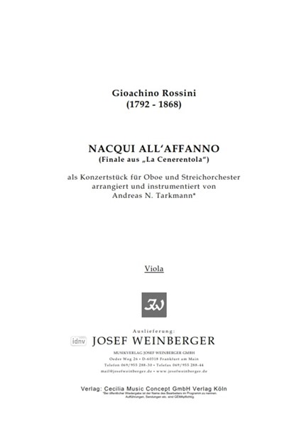 Gioachino Rossini: Naqui all'affanno