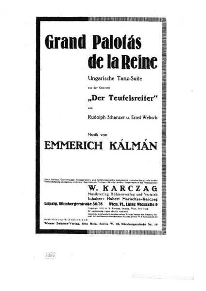 Emmerich Kálmán: Grand Palotás de la Reine