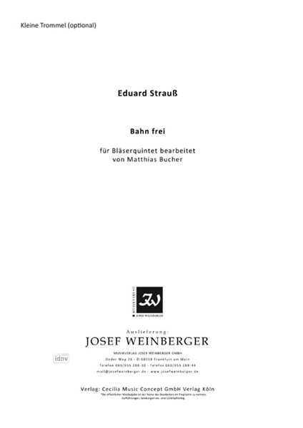 Eduard Strauß: Bahn frei