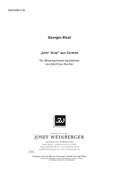 Georges Bizet: Entr' acte