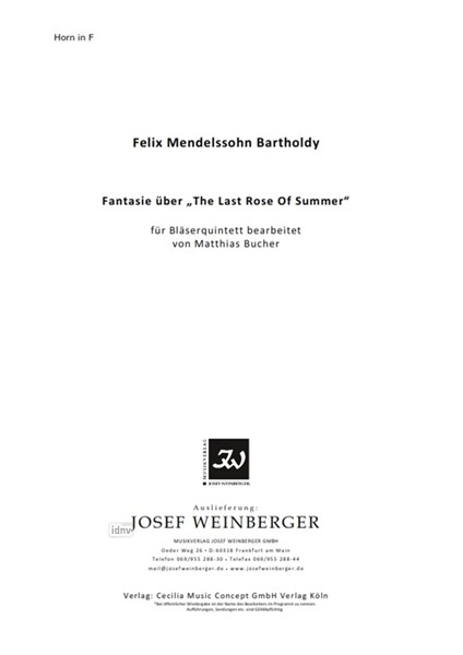 Felix Mendelssohn Bartholdy: Fantasie über "The last rose of summer"