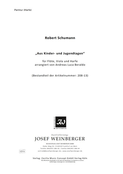 Robert Schumann: Aus Kinder- und Jugendtagen