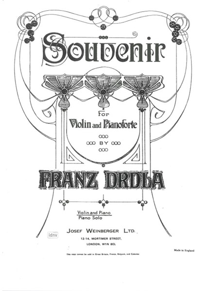 Franz Drdla: Souvenir