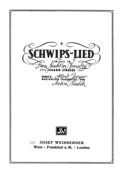 Johann Strauß (Sohn): Schwipslied