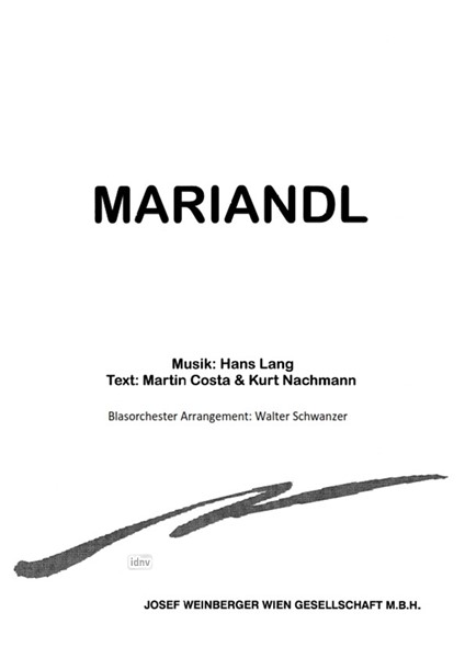 Hans Lang: Mariandl