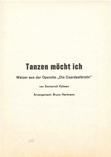 Emmerich Kálmán: Tanzen möcht’ ich