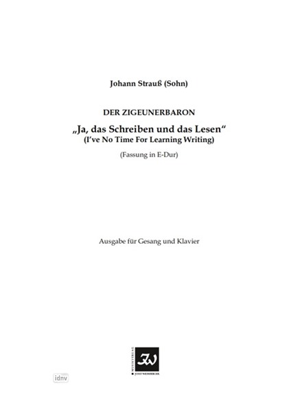 Johann Strauß (Sohn): Ja, das Schreiben und das Lesen