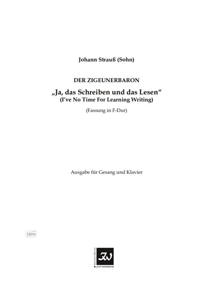 Johann Strauß (Sohn): Ja, das Schreiben und das Lesen