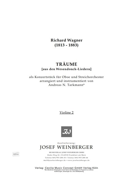 Richard Wagner: Träume (aus Wesendonck-Liedern)