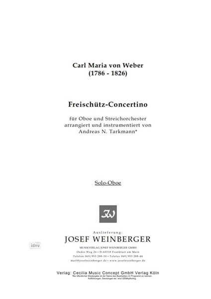 Carl Maria von Weber: Freischütz - Concertino