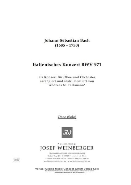 Johann Sebastian Bach: Italienisches Konzert