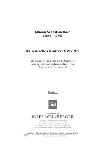 Johann Sebastian Bach: Italienisches Konzert