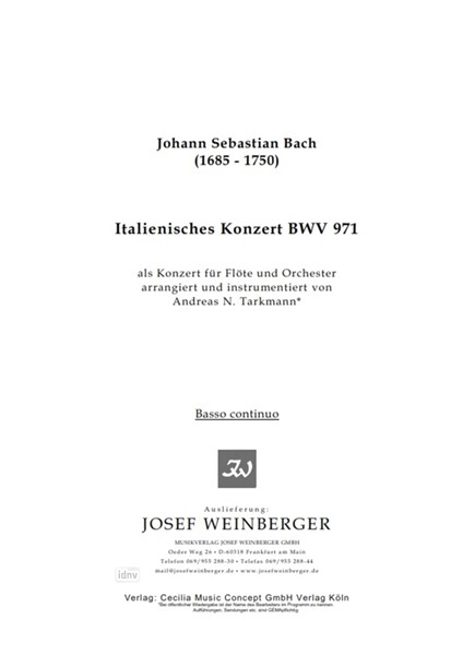 Johann Sebastian Bach: Italienisches Konzert
