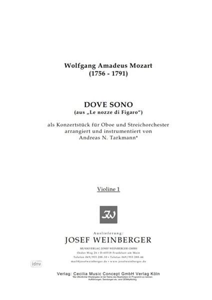 Wolfgang Amadeus Mozart: Dove sono